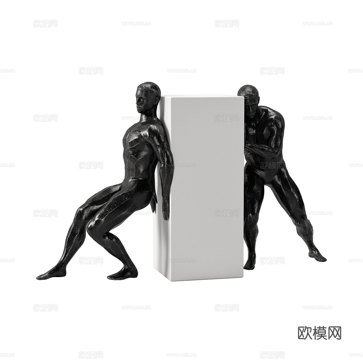 现代装饰雕塑 艺术雕塑 人物雕塑3d模型下载（渲染图2）