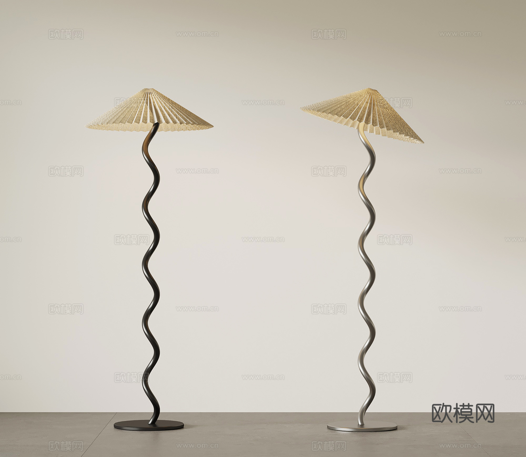现代落地灯 金属落地灯 极简落地灯su模型