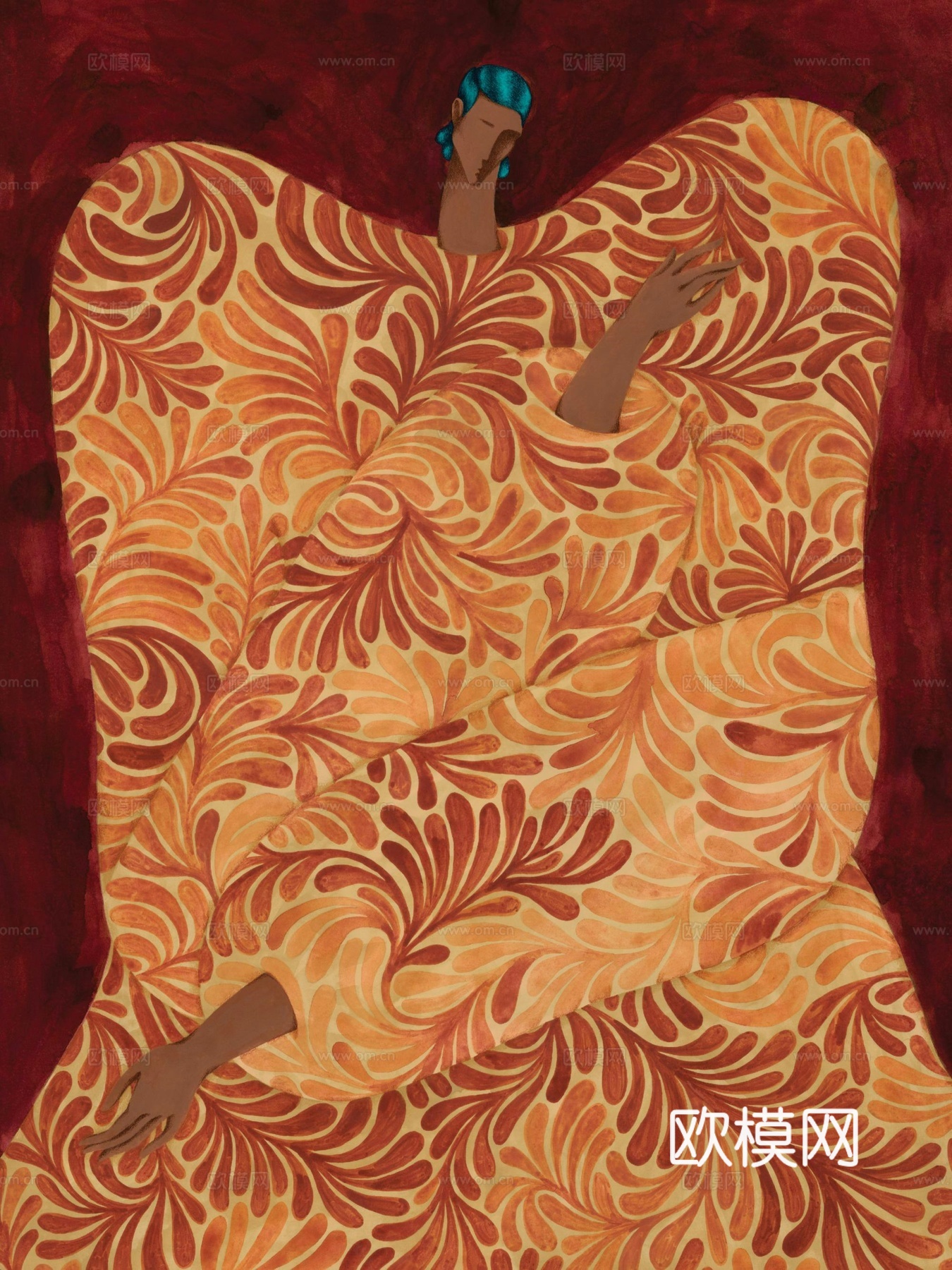 中古风现代复古挂画 简约挂画 艺术挂画 彩色挂画