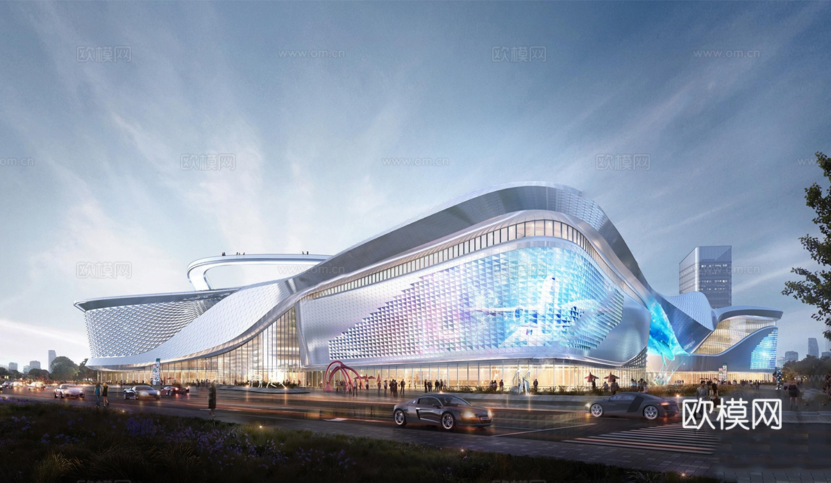 商业综合体建筑 商场建筑su模型