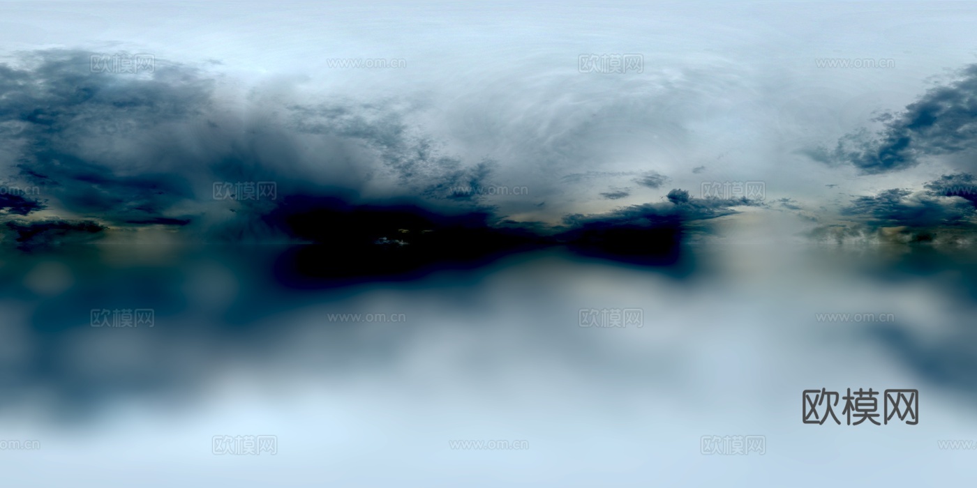 8k高清无缝户外阴天天空多云厚云阴雨天HDR全景贴图