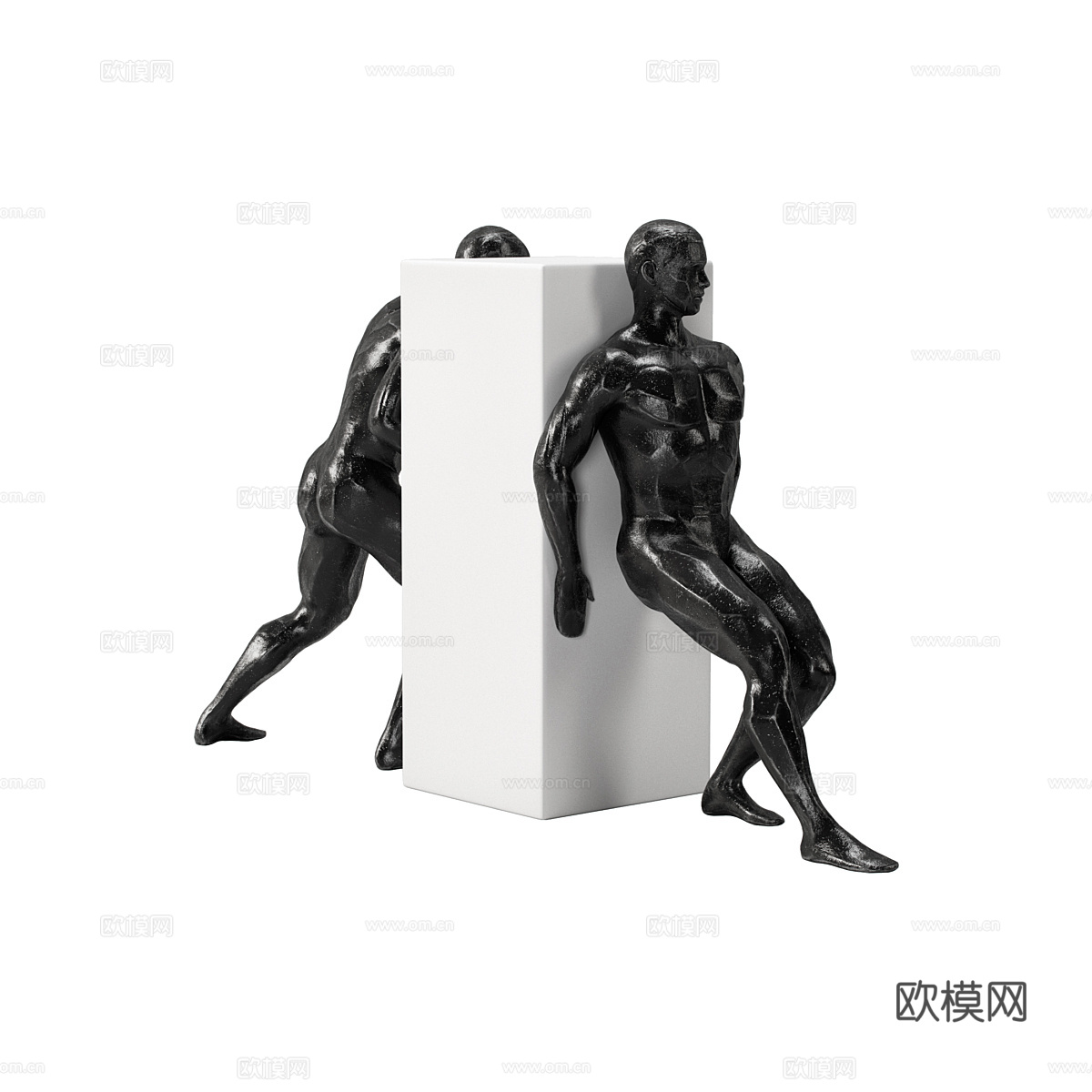 现代装饰雕塑 艺术雕塑 人物雕塑3d模型下载（渲染图4）