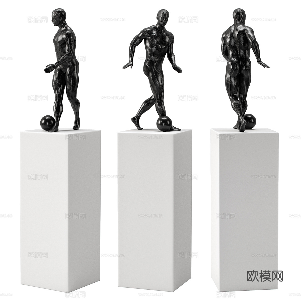 现代装饰雕塑 艺术雕塑 人物雕塑3d模型下载（渲染图6）