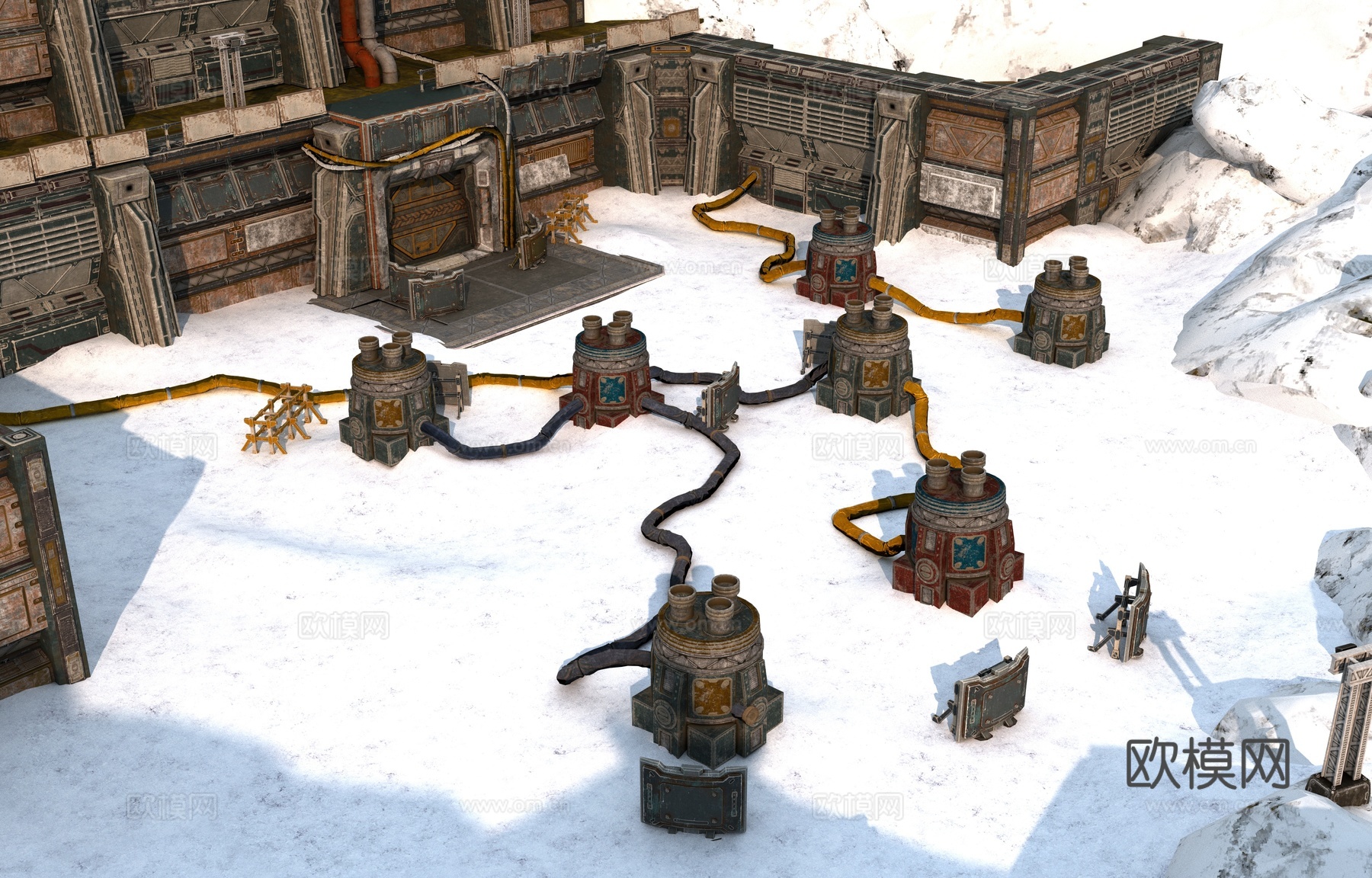 科幻基地3d模型下载（渲染图4）