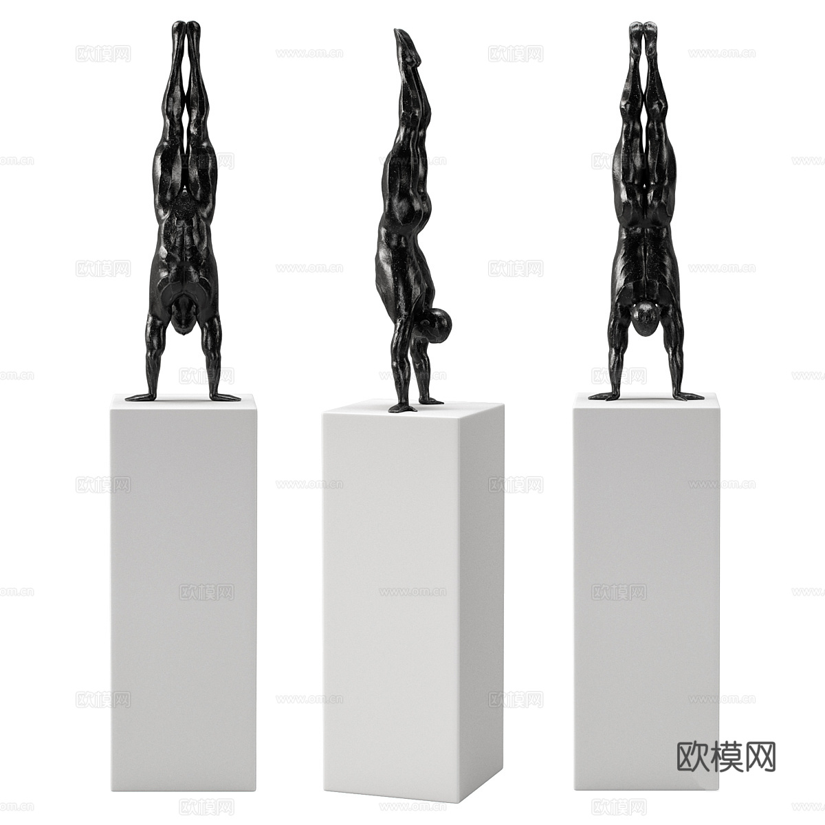 现代装饰雕塑 艺术雕塑 人物雕塑3d模型下载（渲染图5）