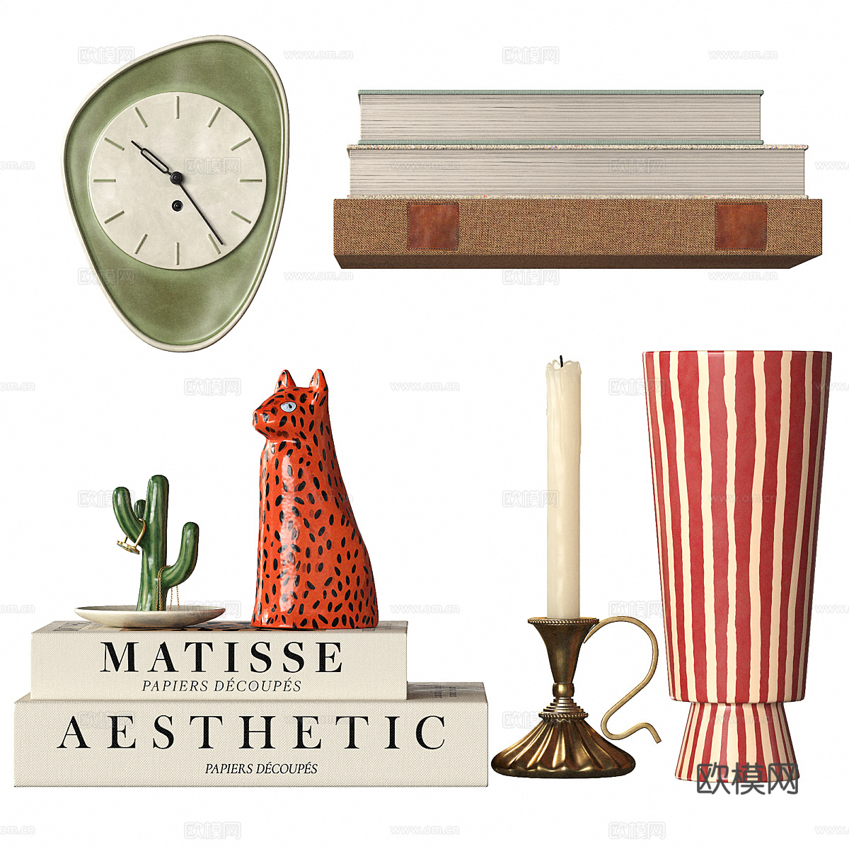 新古典中古风饰品摆件组合3d模型下载（渲染图4）