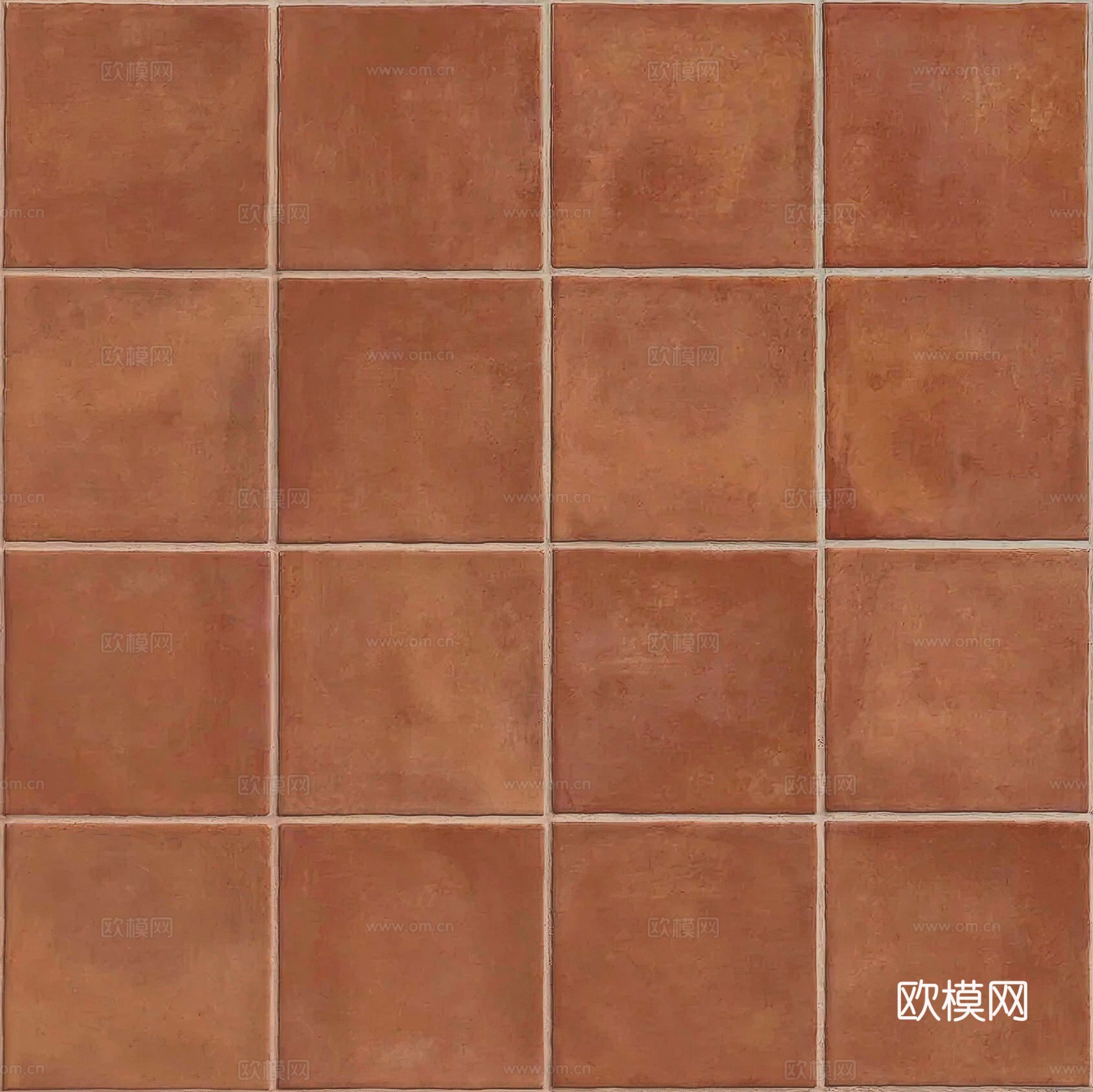 无缝橘色方块瓷砖