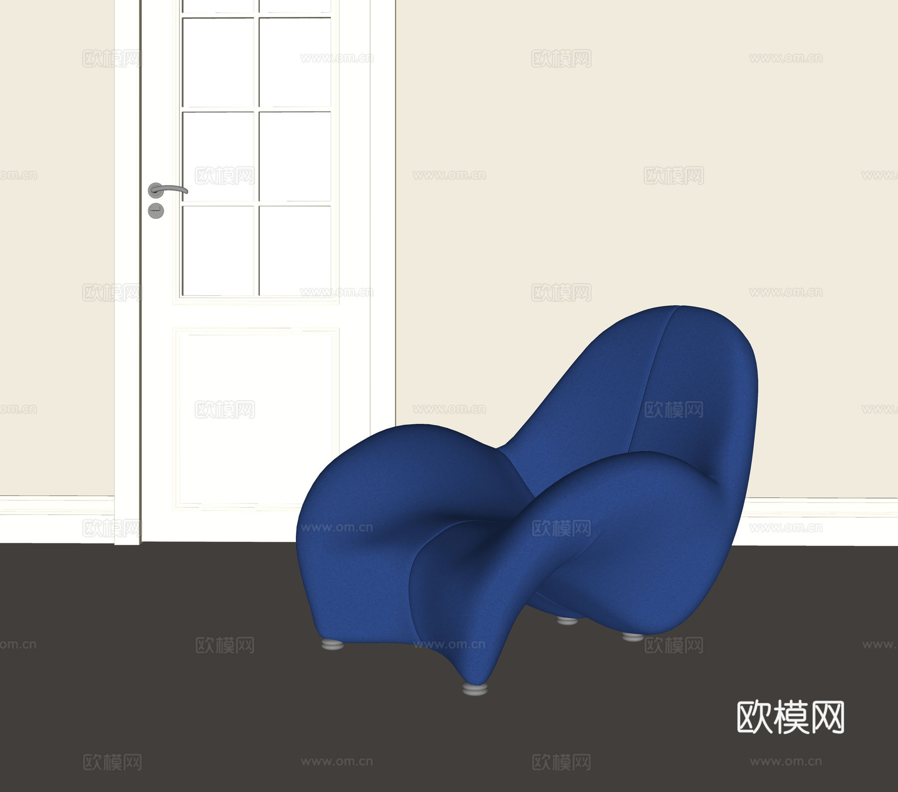意式轻奢休闲沙发su模型