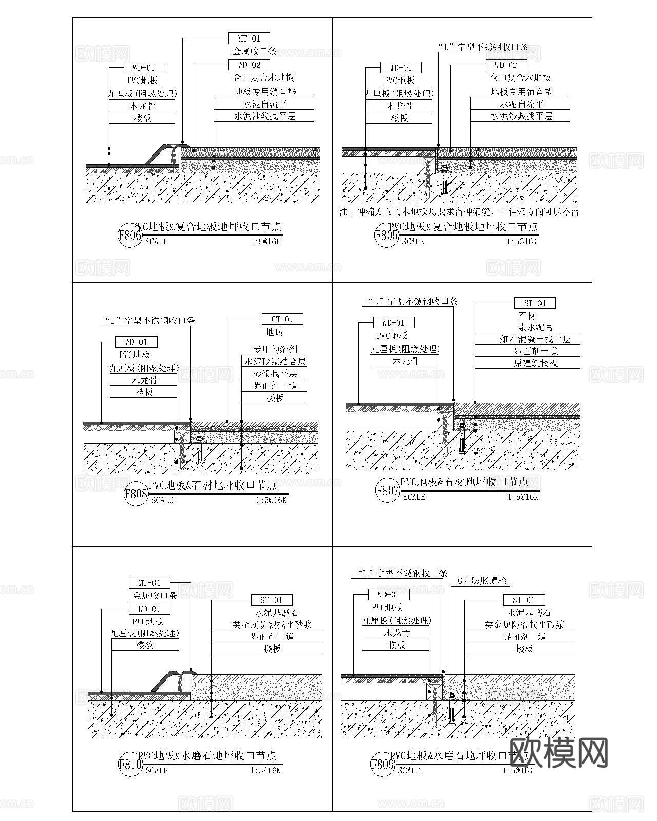 地坪节点CADcad施工图