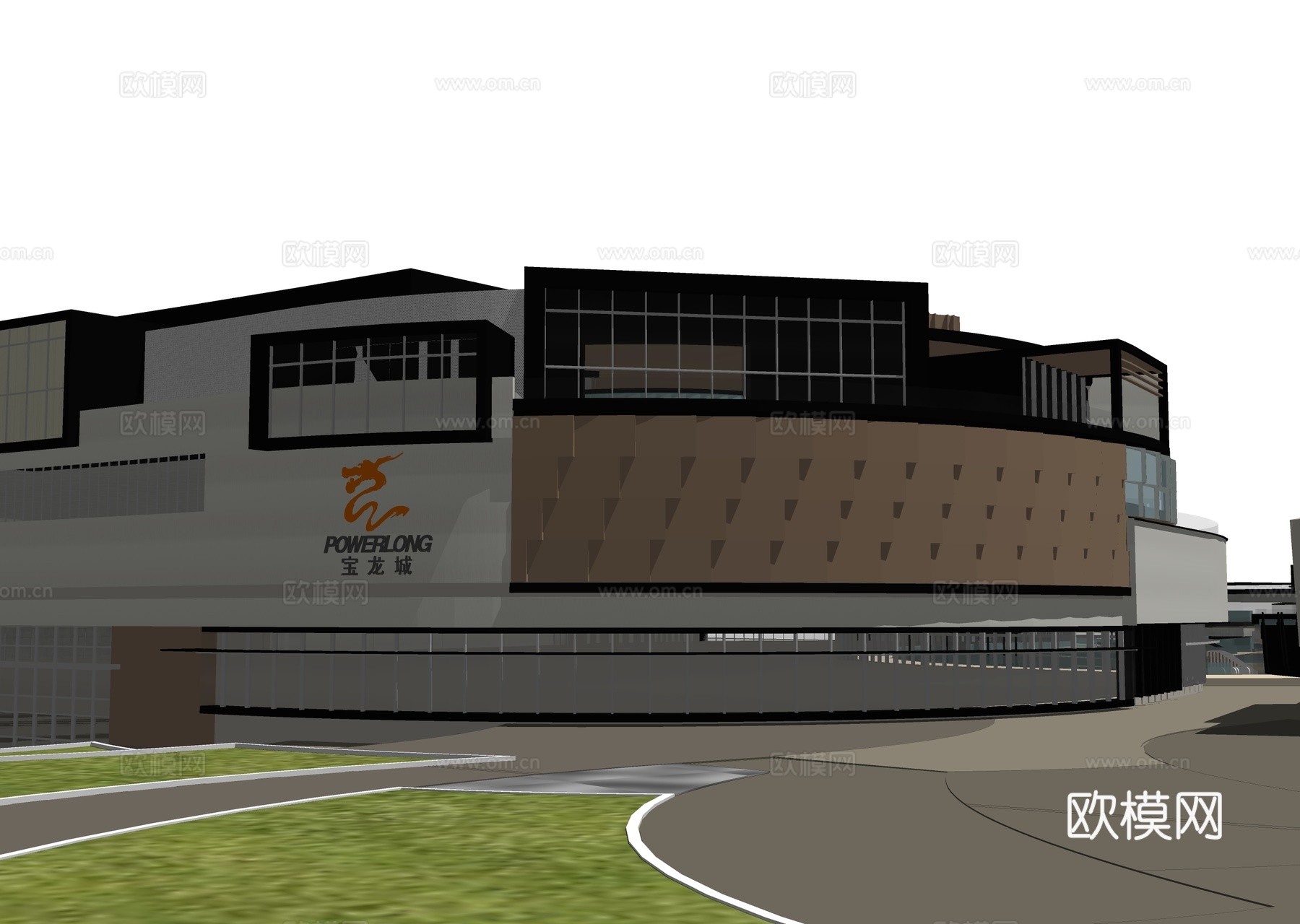 现代商业综合体 商场建筑 商城su模型