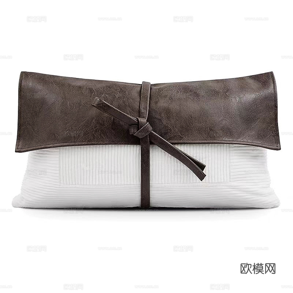 现代抱枕 枕头 皮革抱枕 拼接抱枕