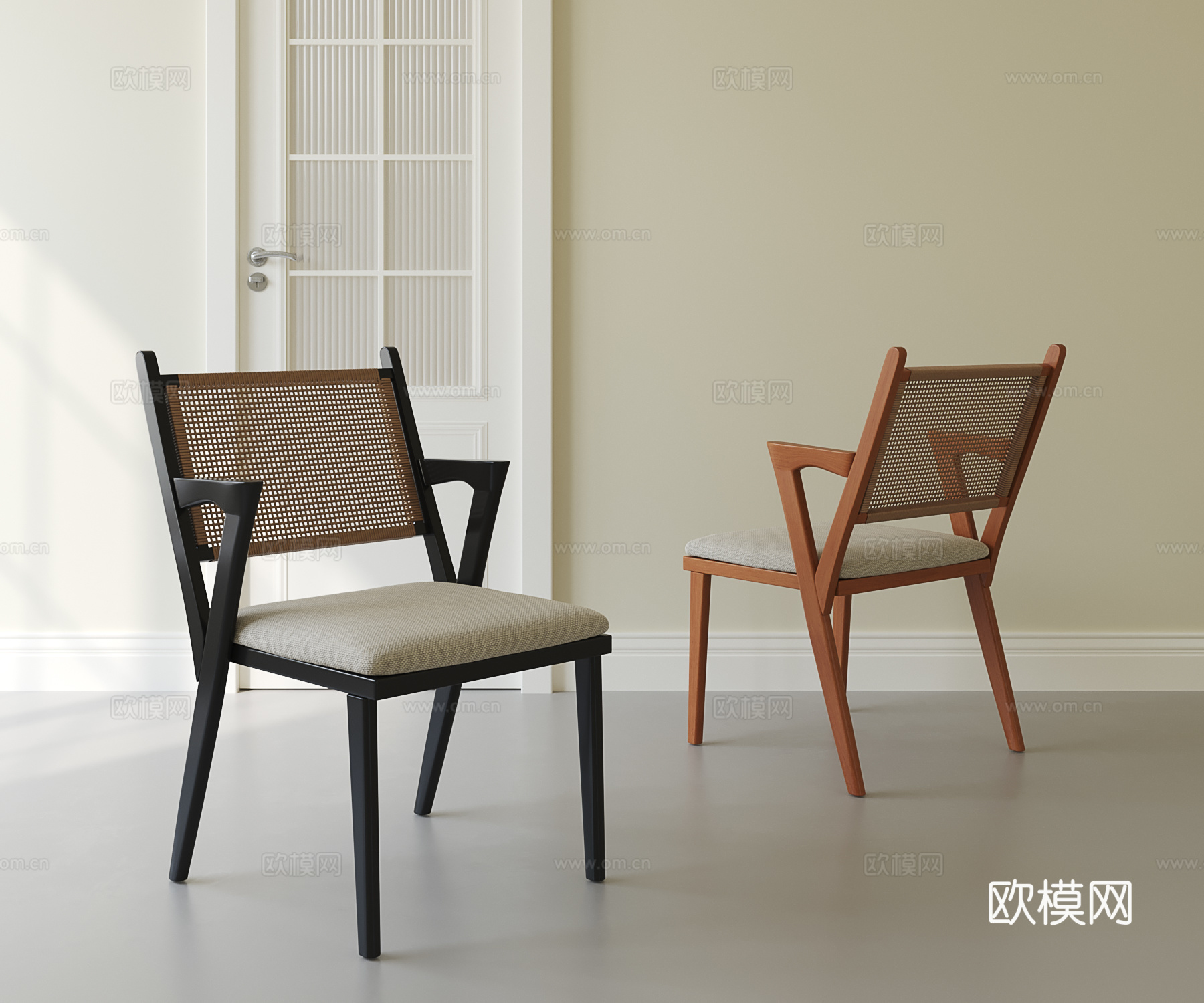法式中古餐椅su模型su模型