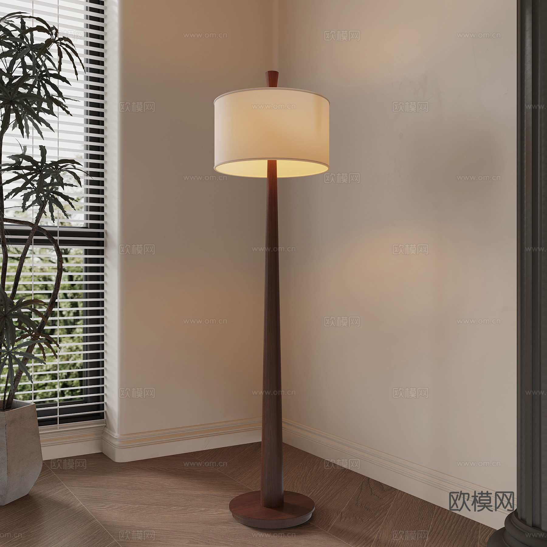 法式中古落地灯3d模型下载