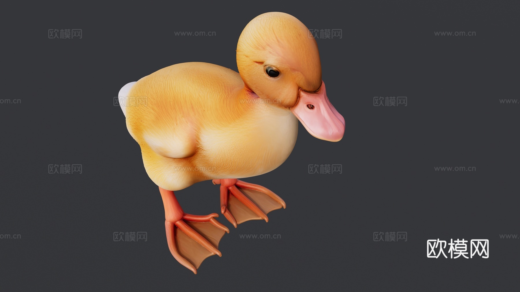 黄色的小鸭子su模型
