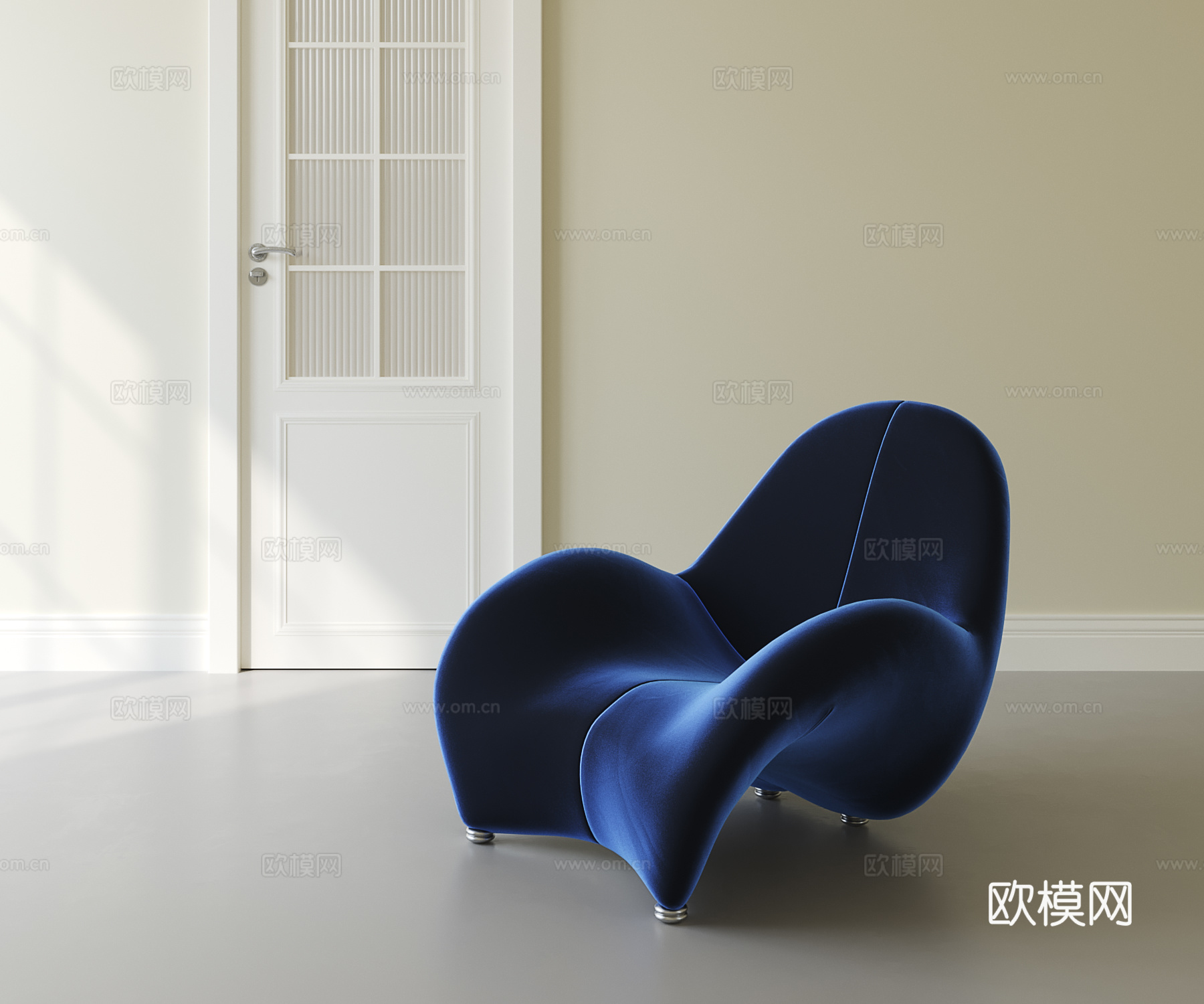 意式轻奢休闲沙发3d模型下载