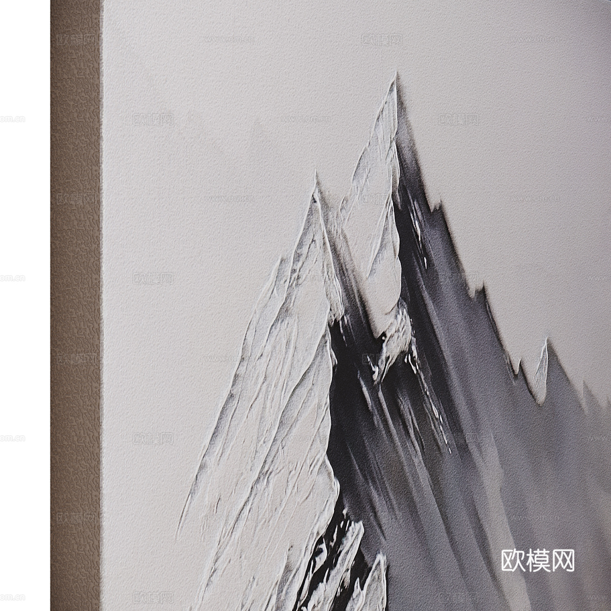 现代珠穆朗玛峰立体装饰挂画3d模型