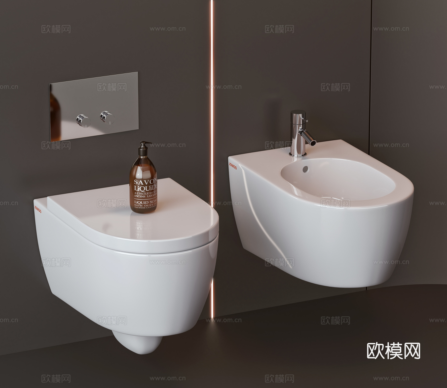 现代马桶坐便器洁净器3d模型下载