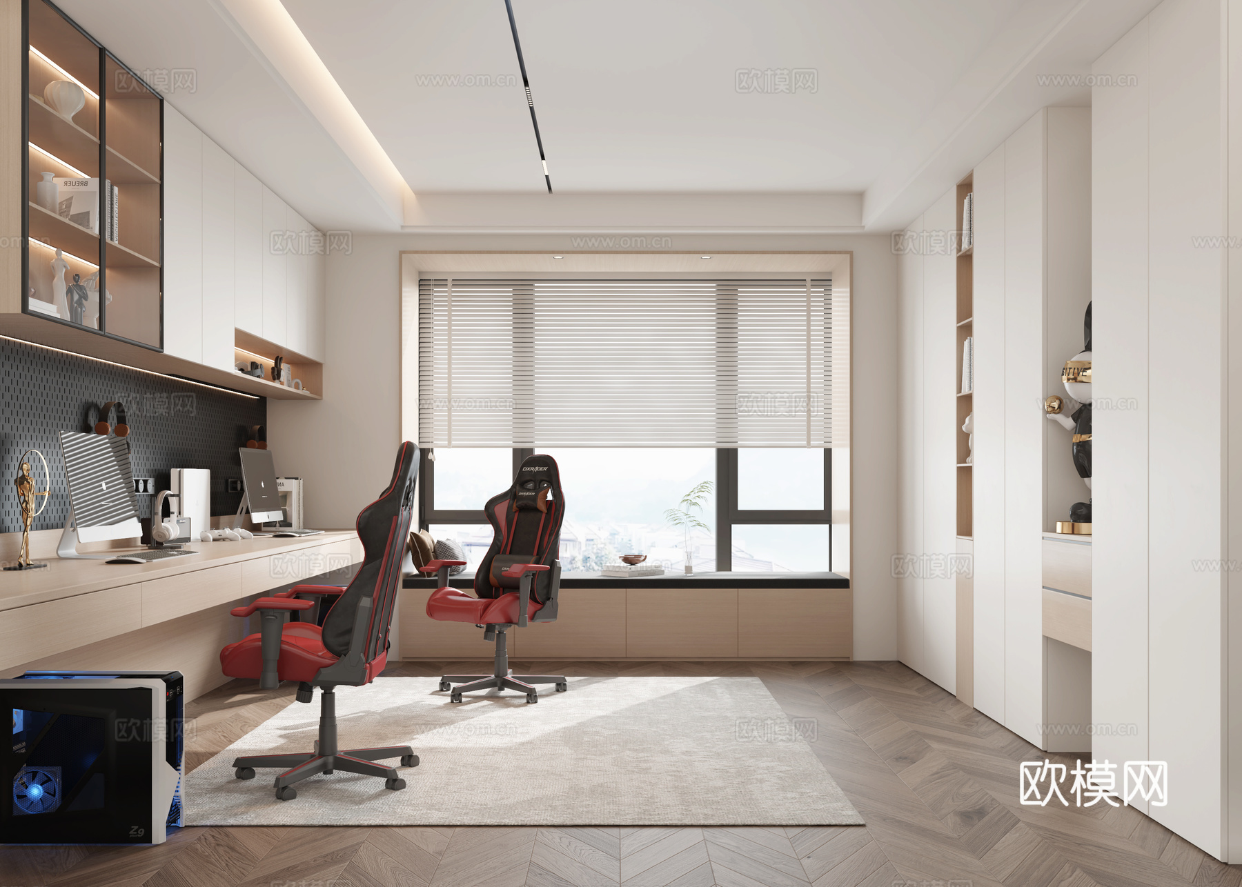 现代电竞房3d模型下载