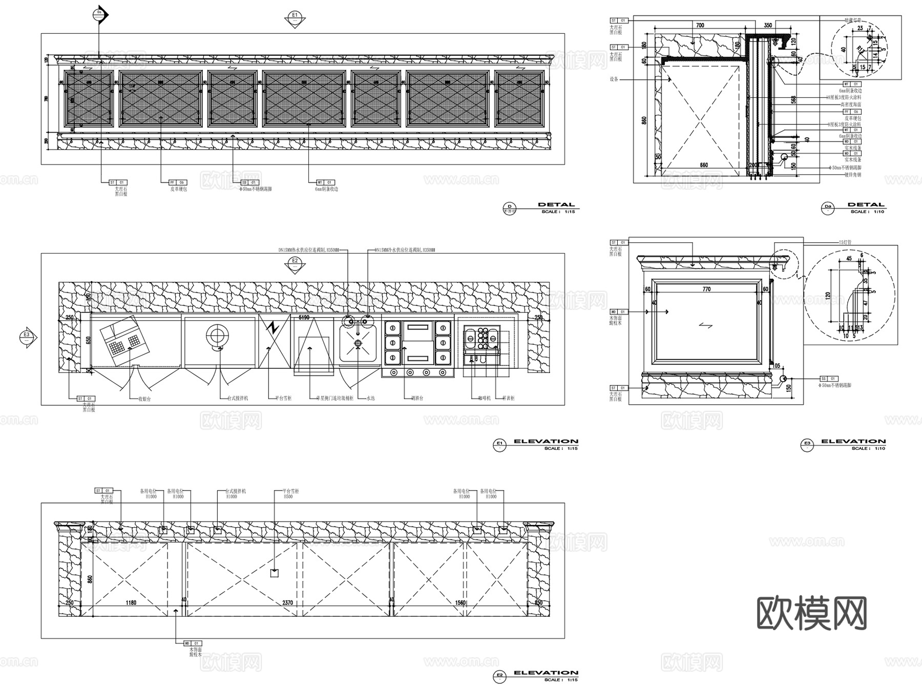 木饰面室内装饰大样详图CAD施工图集 18套cad施工图
