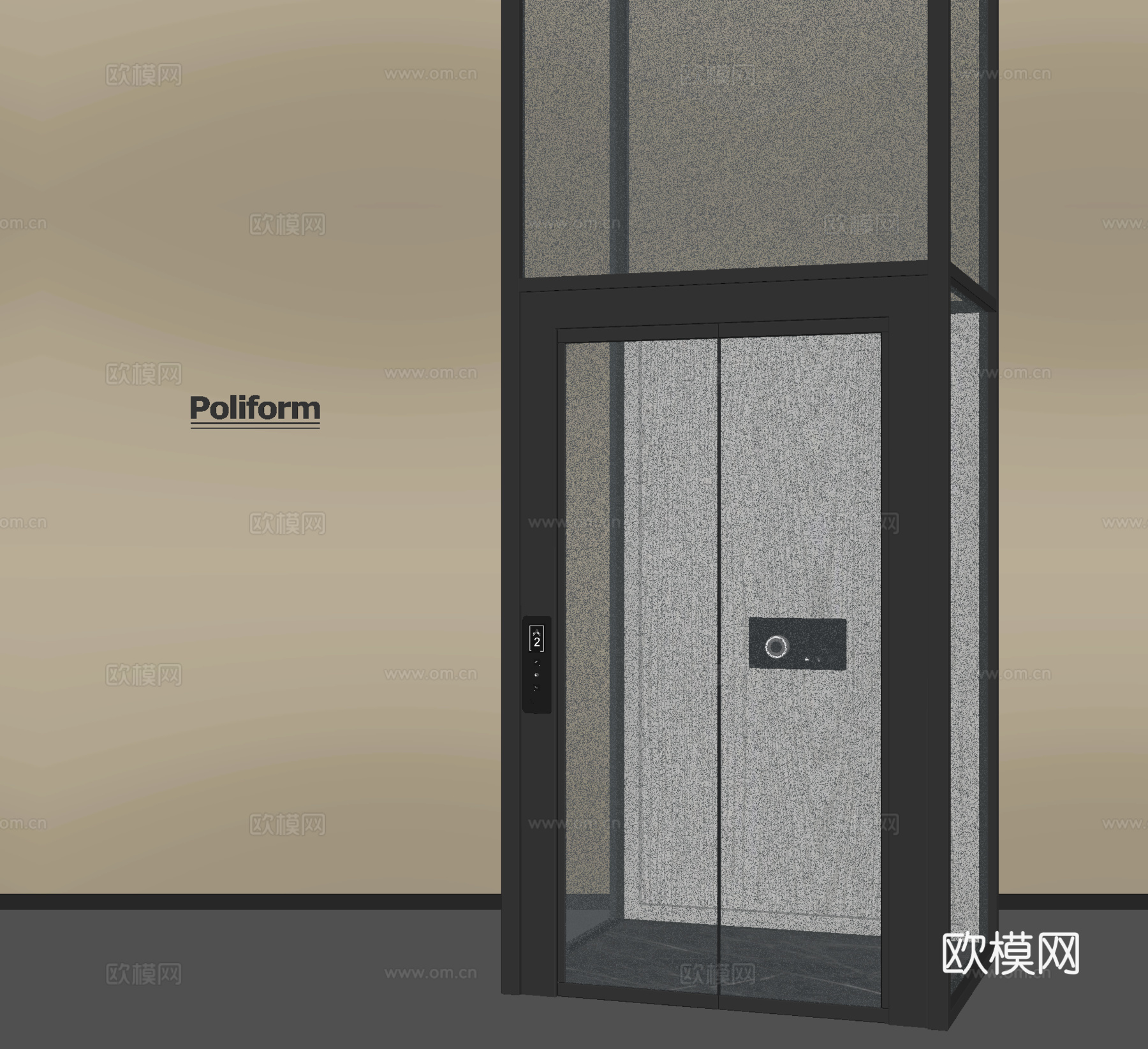 现代电梯 升降电梯 景观电梯su模型