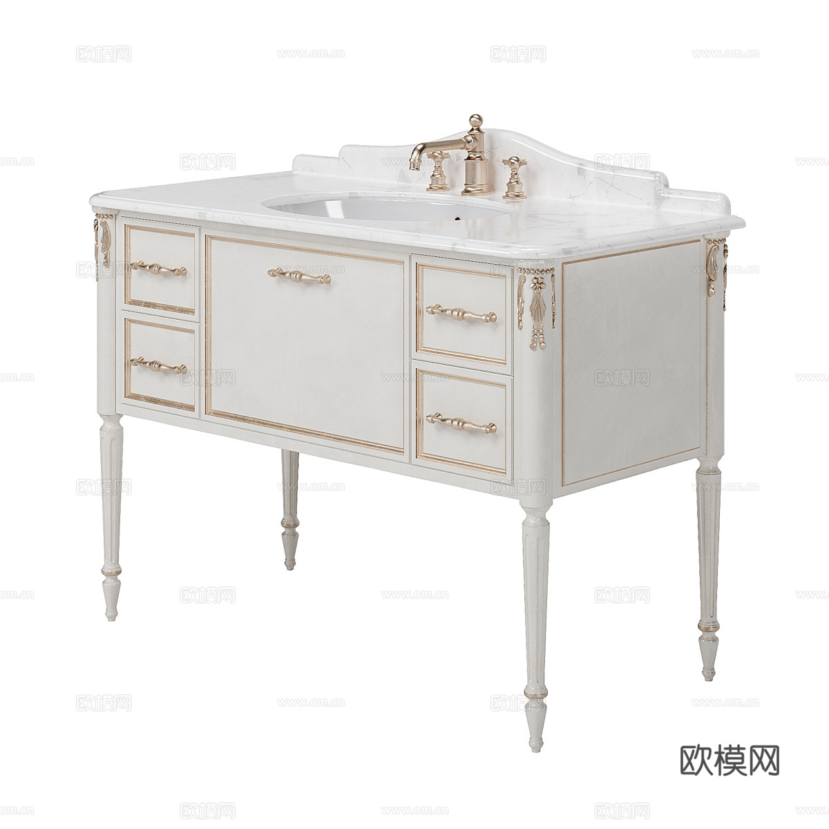 台盆柜3d模型下载