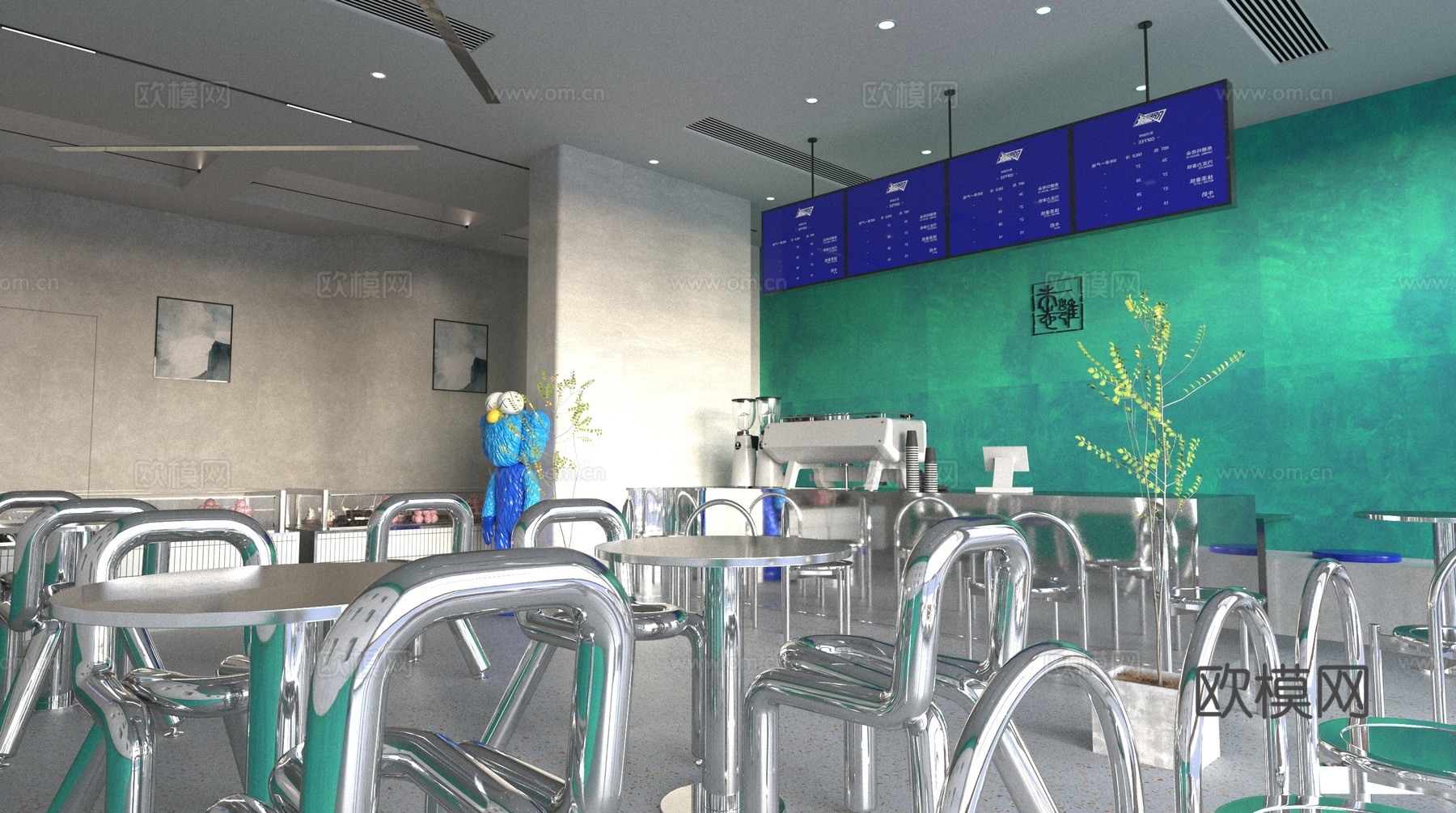 咖啡店3d模型下载