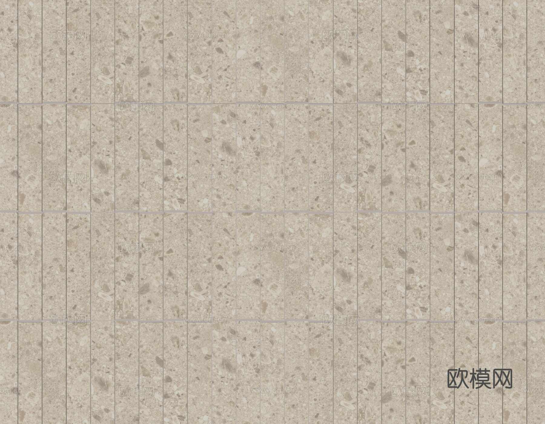 现代砖 瓷砖 奶油风条形砖 艺术立体瓷砖su模型