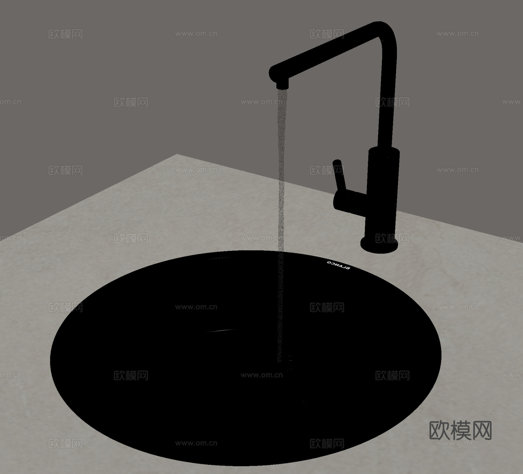 现代水槽 不锈钢水槽 洗菜池 水龙头su模型