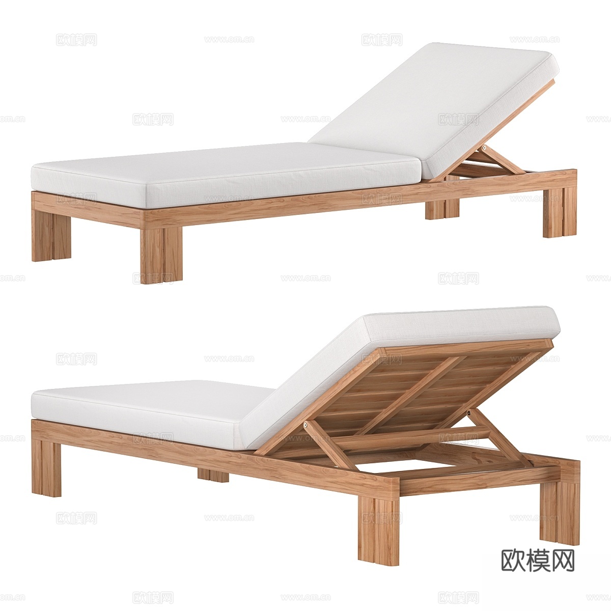 MATIRA柚木躺椅3d模型下载