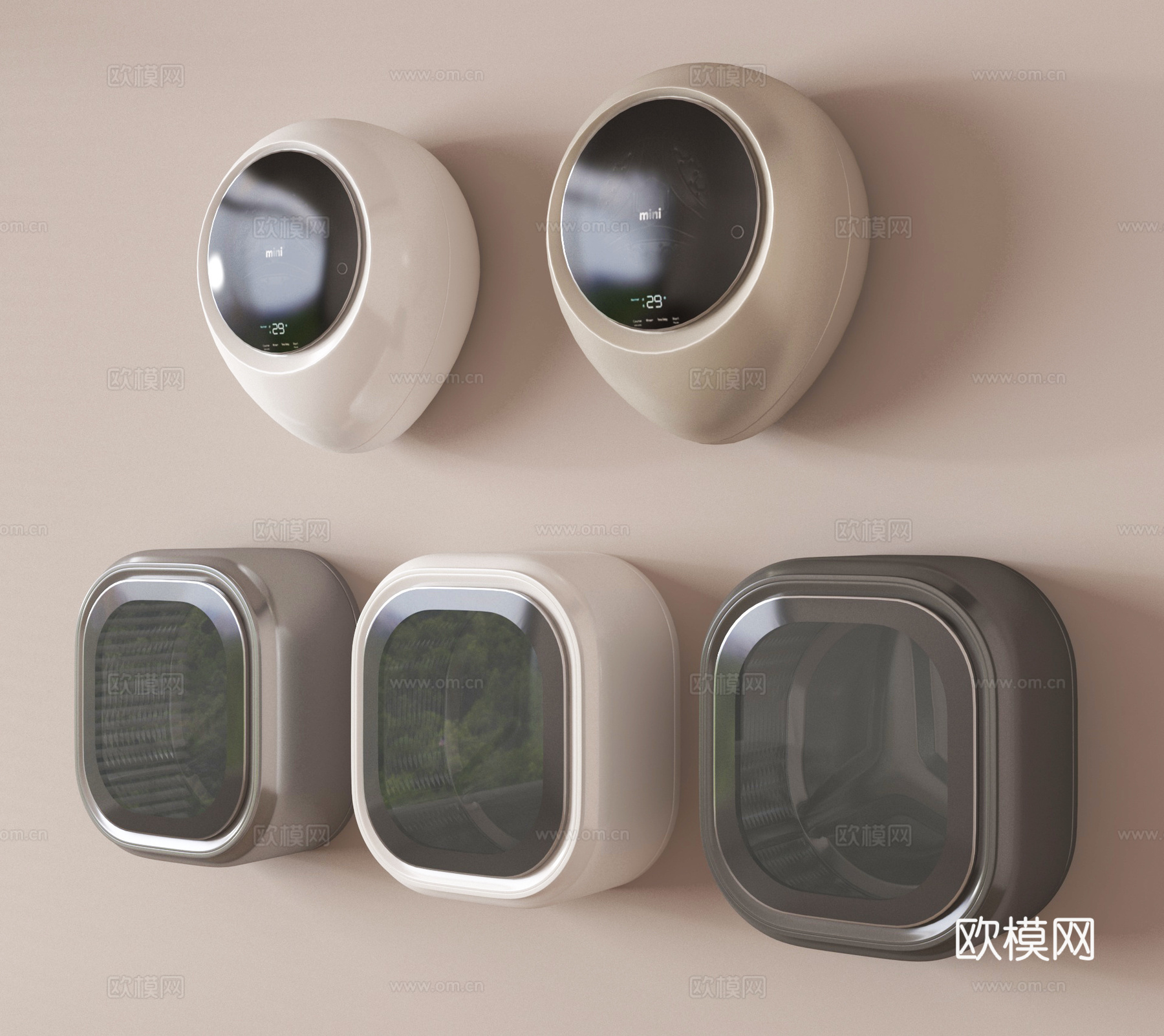 现代洗衣机 壁挂式洗衣机3d模型下载
