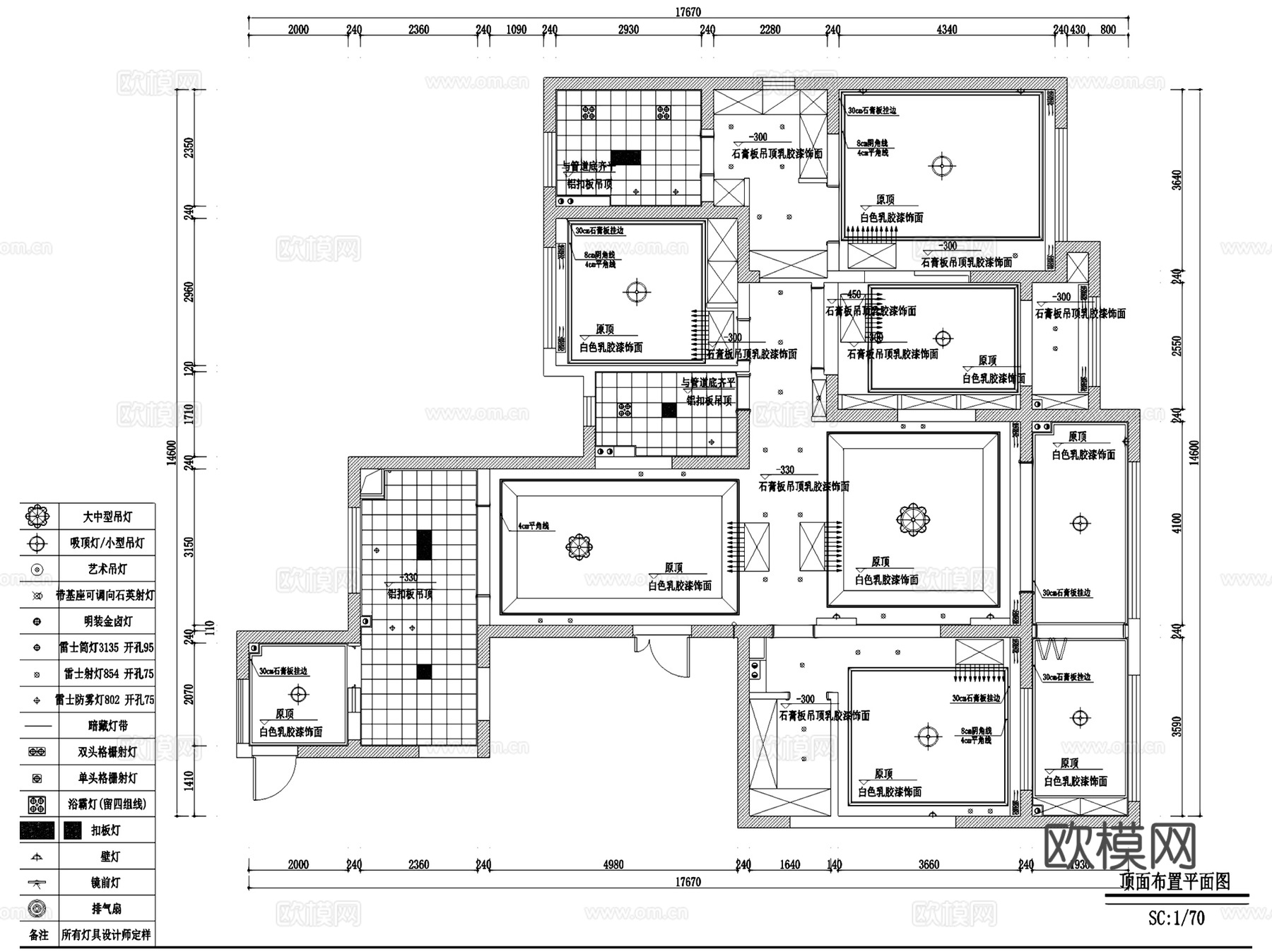 龙湖香醍漫步室内家装CAD施工图全套cad施工图