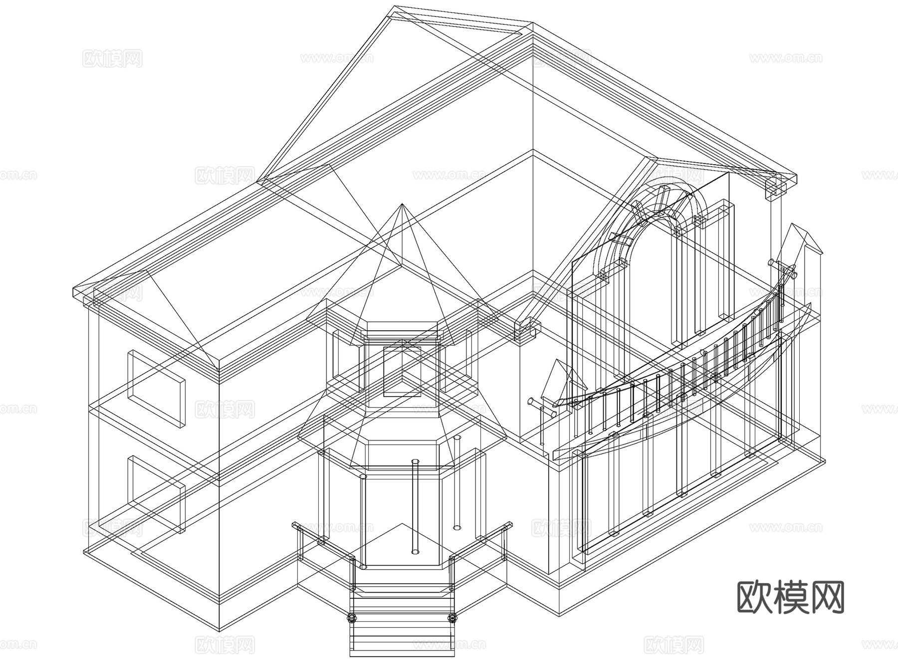 三维建筑立体模型CAD施工图集 10套cad施工图
