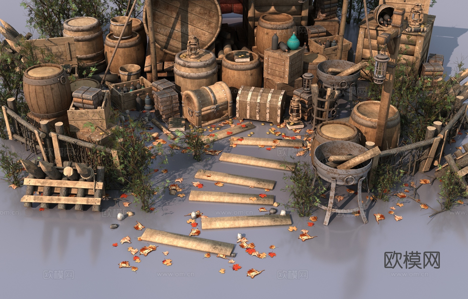 中世纪道具物品3d模型下载（渲染图5）