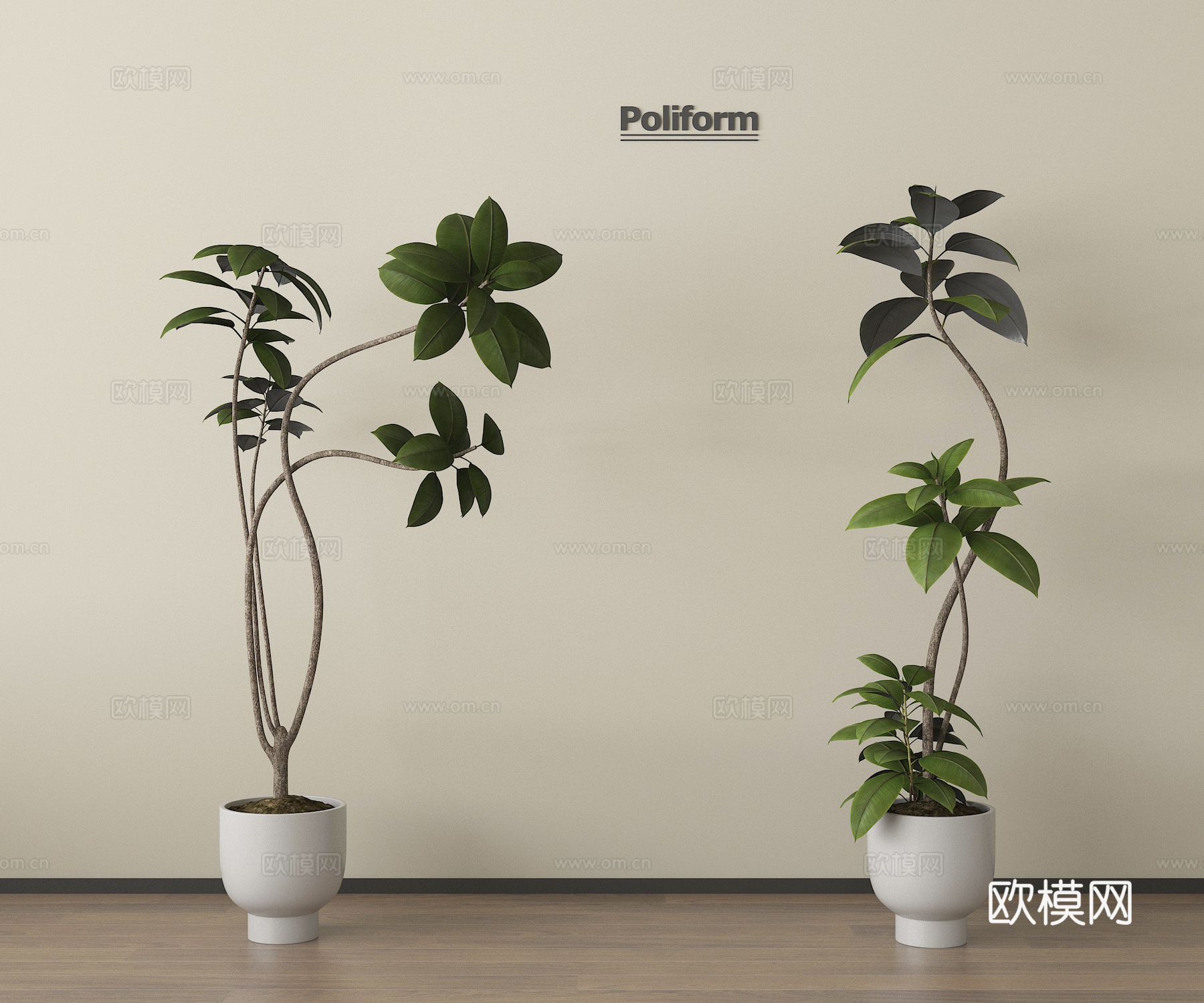家居植物盆栽 绿植盆景su模型