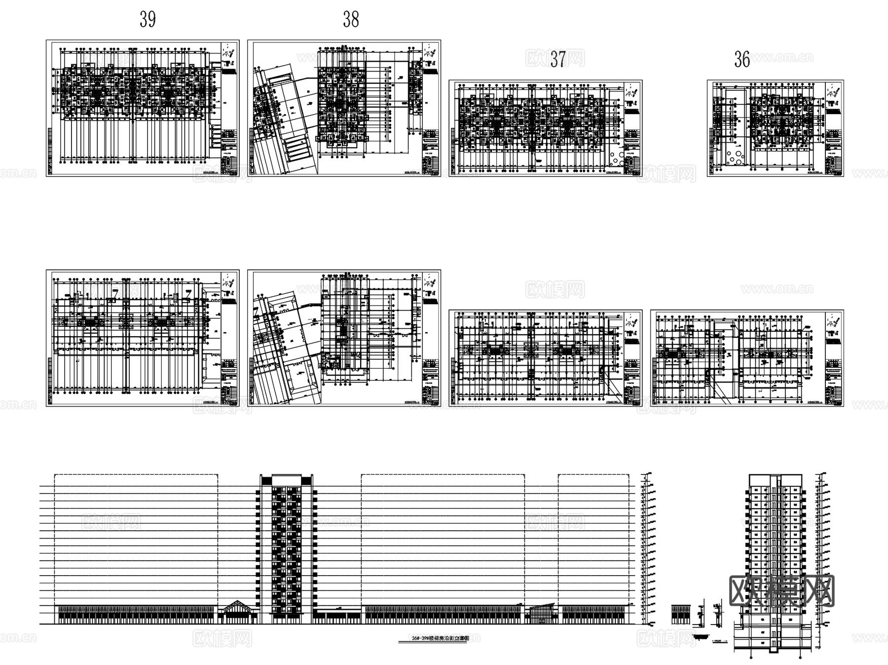 绿地成都派克公馆住宅建筑立面材料控制CAD施工图全套cad施工图