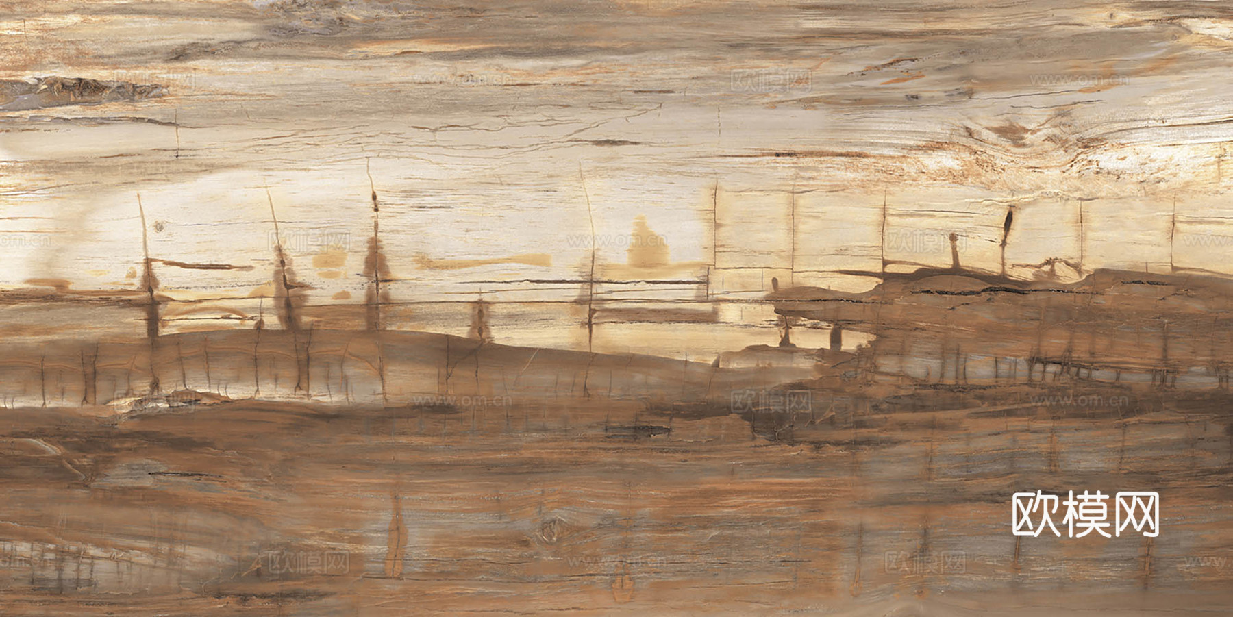 地砖瓷砖 石材岩板 铁锈色木纹大理石