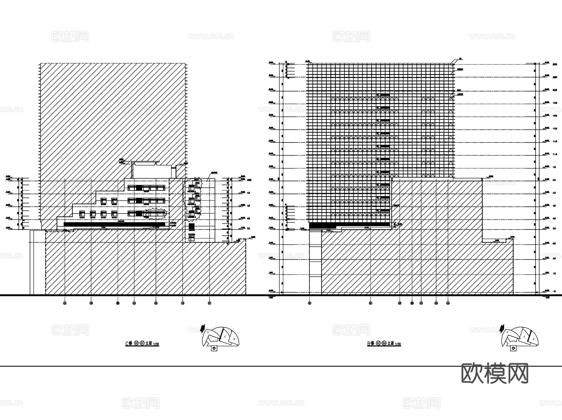 上海中山医院门急诊医疗综合楼建筑CAD施工图全套cad施工图