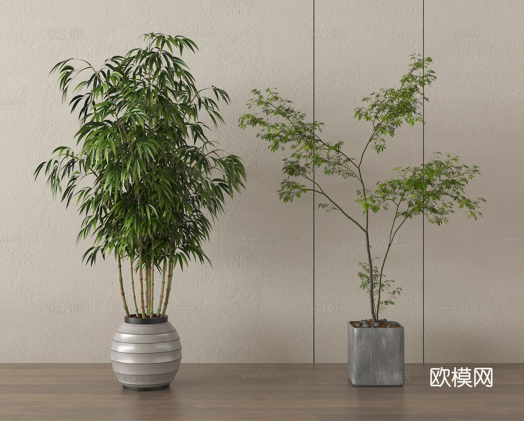 家居植物盆栽 绿植盆景su模型