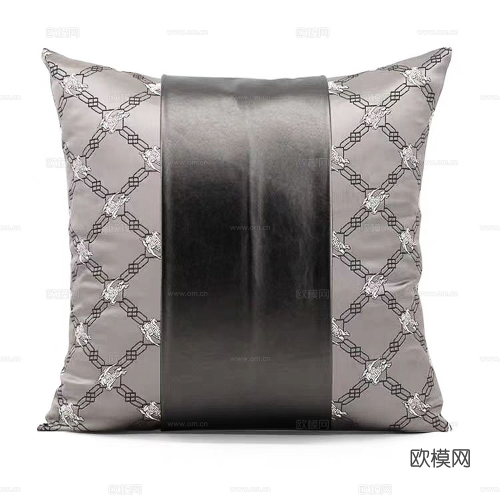 现代抱枕 枕头 印花抱枕 皮革抱枕