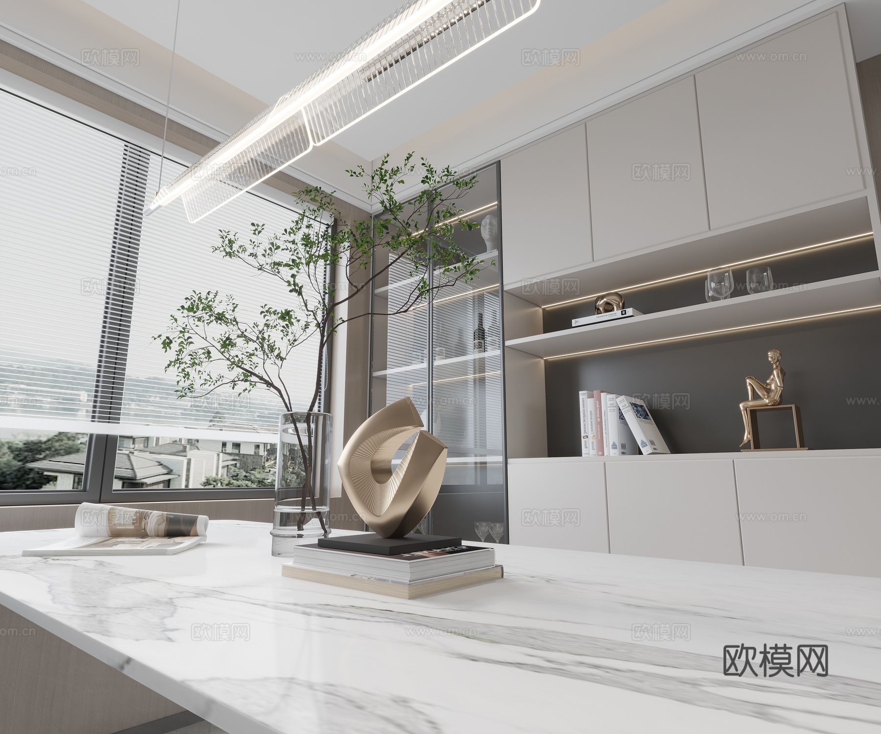 办公桌免费3d模型