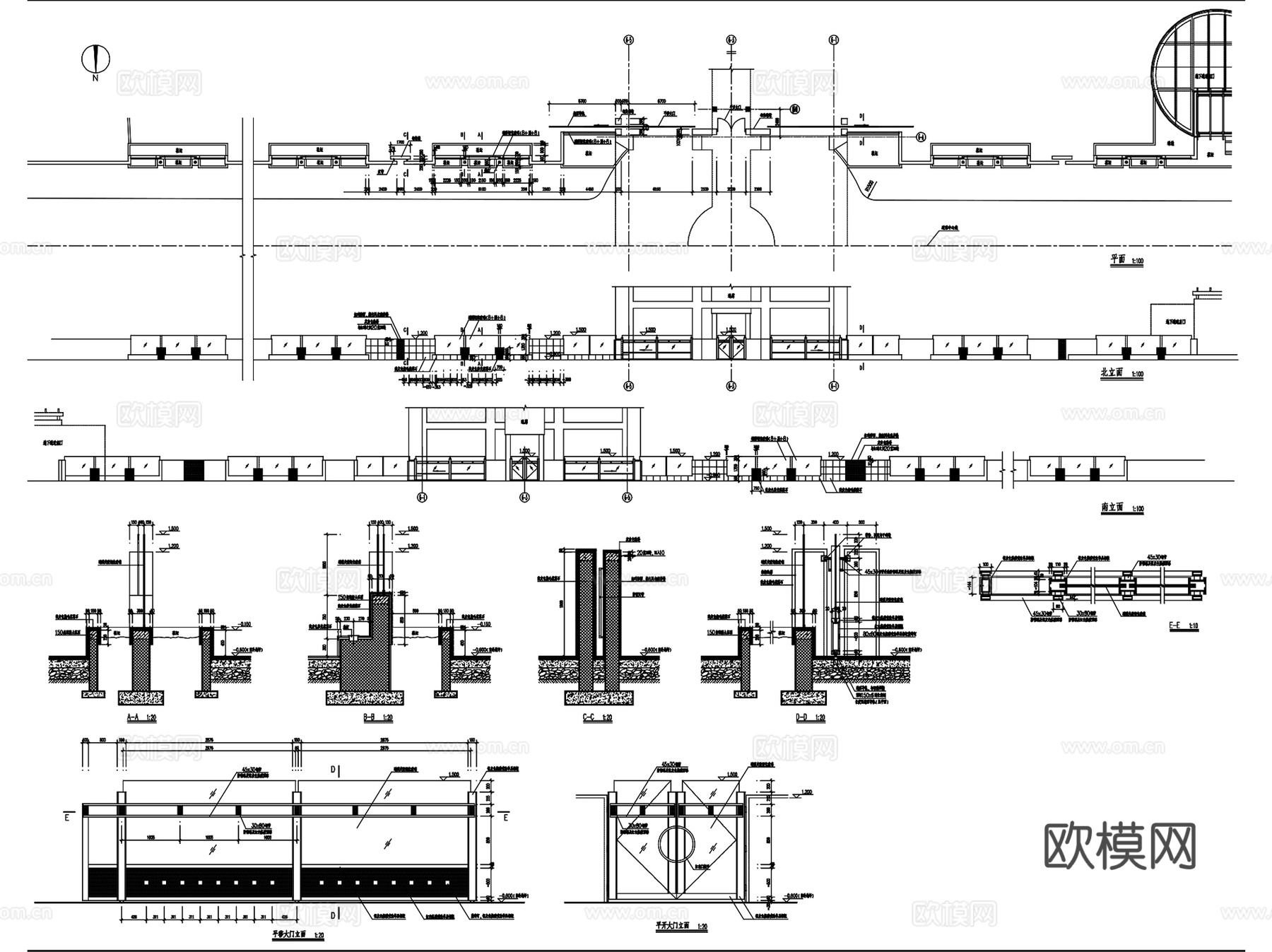 上海中山医院门急诊医疗综合楼建筑CAD施工图全套cad施工图