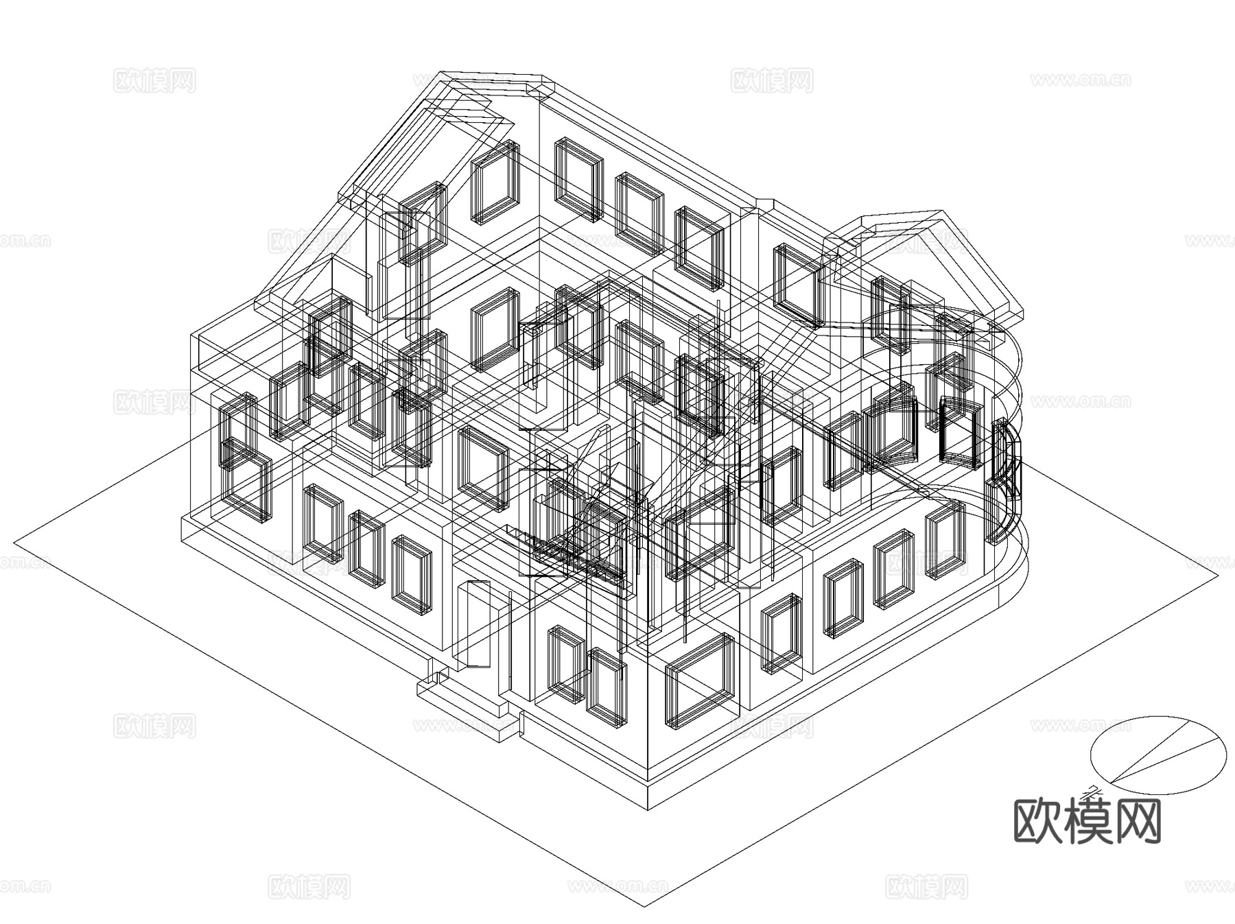 三维建筑立体模型CAD施工图集 10套cad施工图