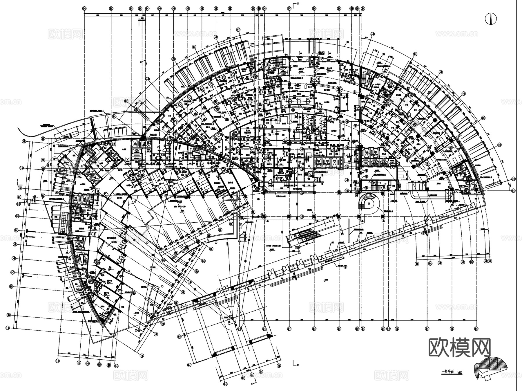 上海中山医院门急诊医疗综合楼建筑CAD施工图全套cad施工图