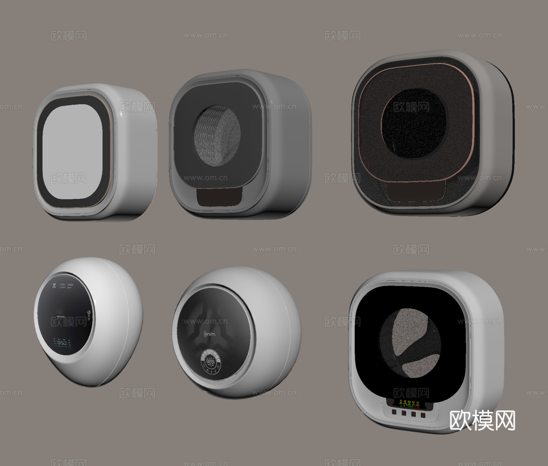现代洗衣机 壁挂式洗衣机su模型