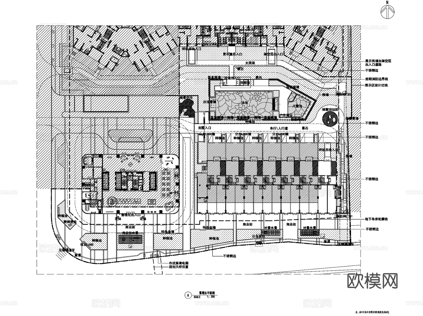 汕头龙光世纪海岸展示区景观CAD施工图全套cad施工图