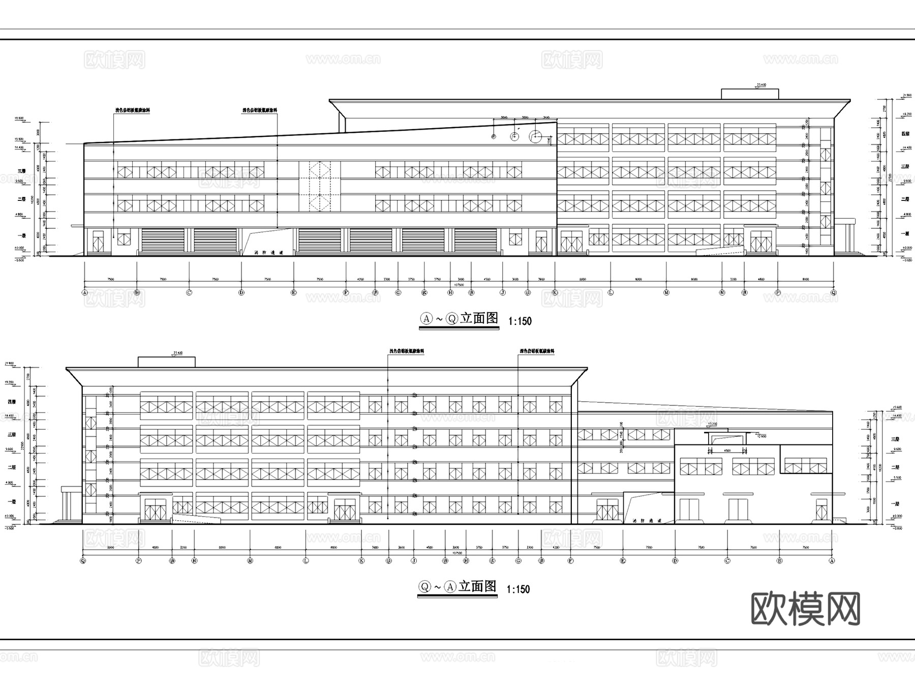 企业学校员工餐厅学生食堂建筑CAD施工图集 25套cad施工图