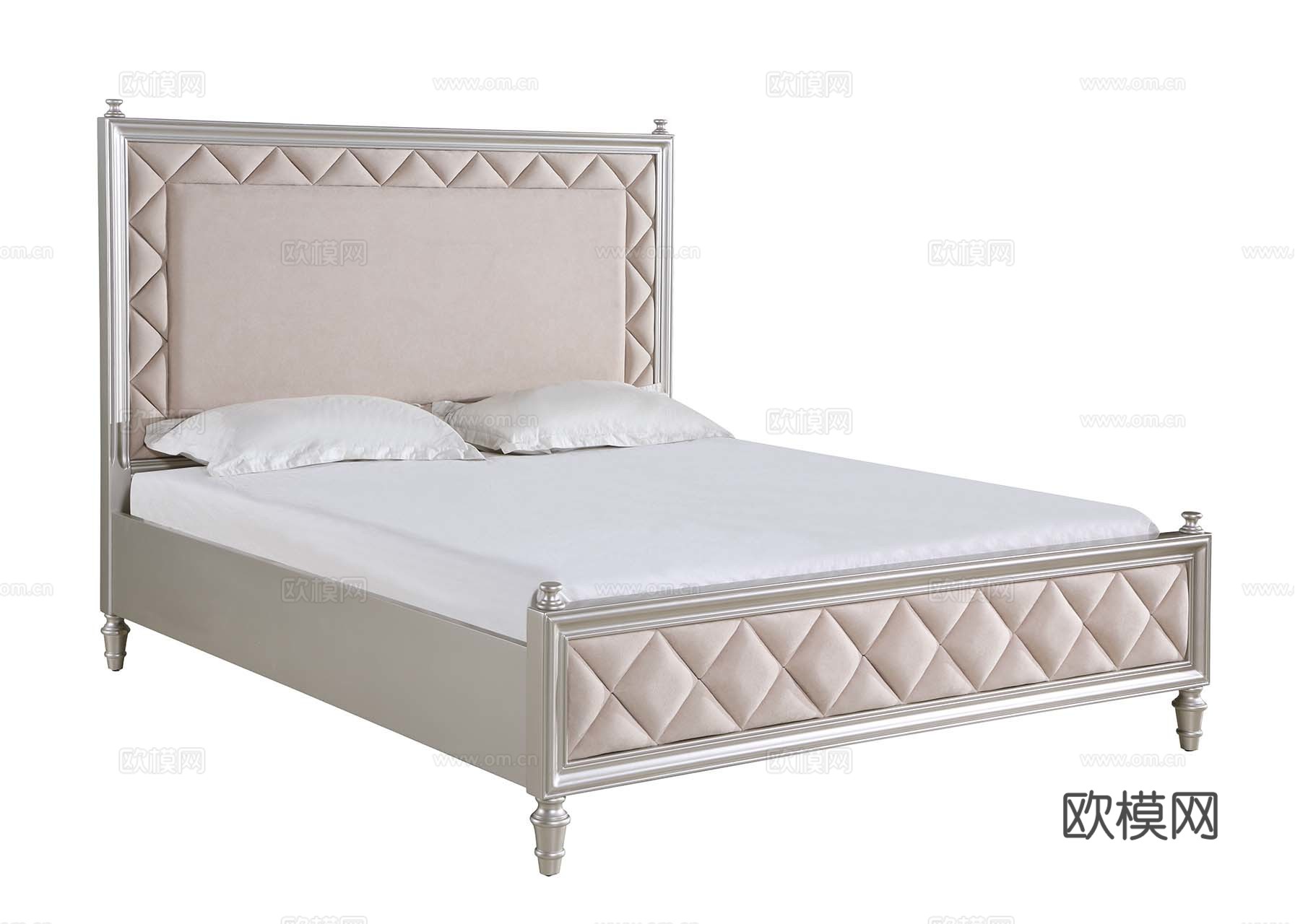 床 双人床 北欧风格床 现代双人床3d模型下载