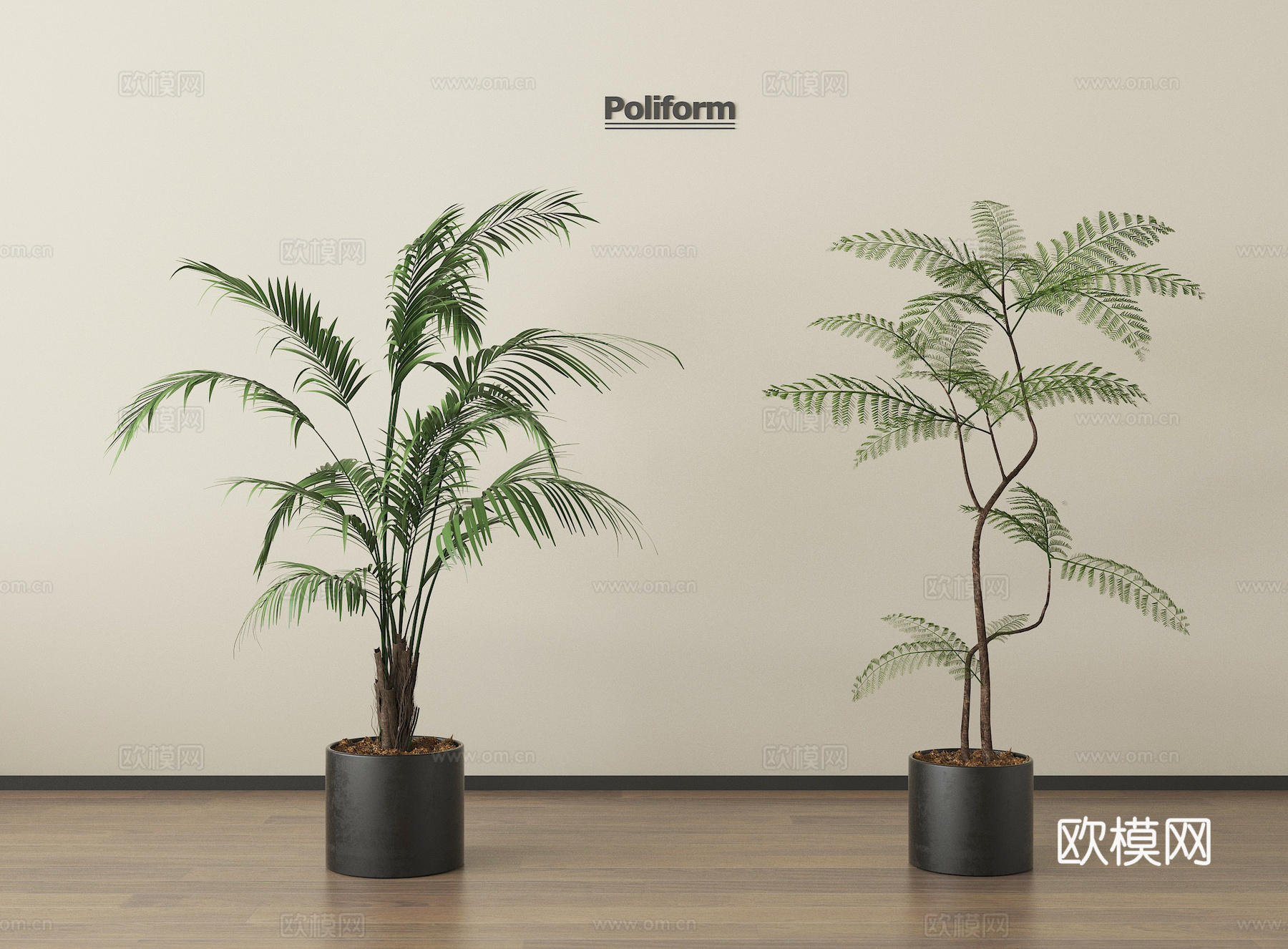 家居植物盆栽 绿植盆景su模型