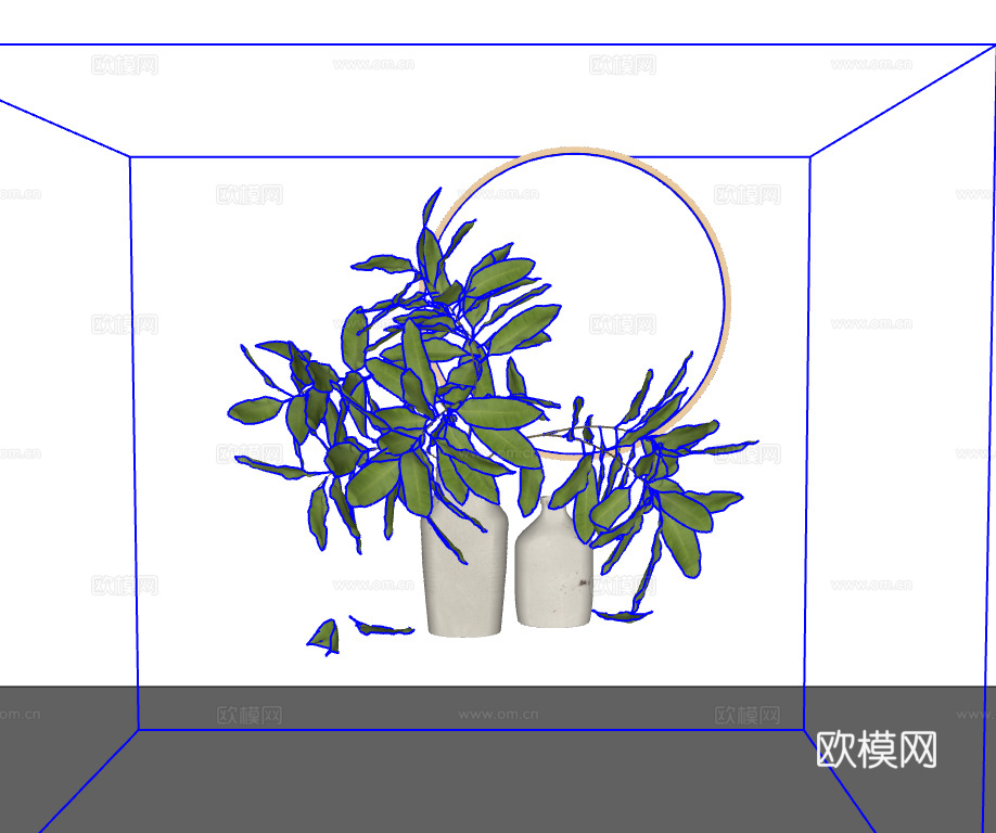 花卉摆件su模型