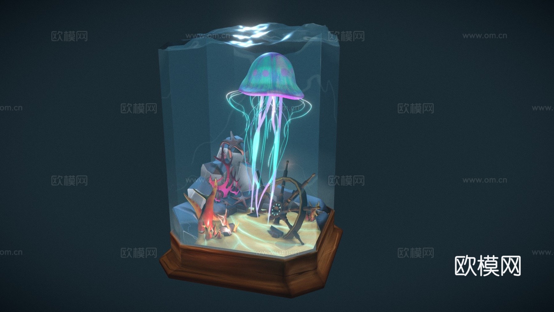 水母立体模型su模型